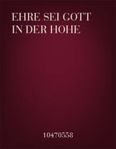 Ehre sei Gott in der Hohe SATB Full Score cover